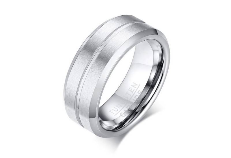 Order & Smile Schmuck Fingerring Wolfram Ring: Herren Tungstenring matt und glänzend von Order & Smile Schmuck