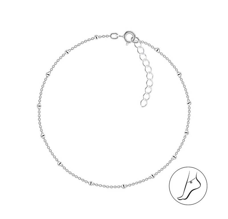 Order & Smile Schmuck Fußkette Fußkettchen Silber 925: Fußkette Damen, gestempelt von Order & Smile Schmuck