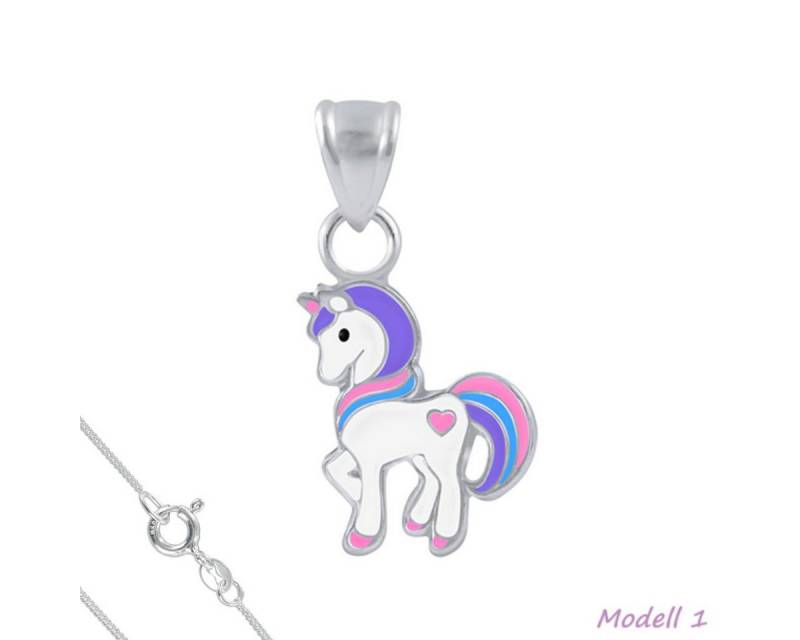 Order & Smile Schmuck Kette mit Anhänger Kinderkette Silber 925 Kette: Einhorn Anhänger Halskette für Mädchen (Set, inkl. Kette), gestempelt von Order & Smile Schmuck