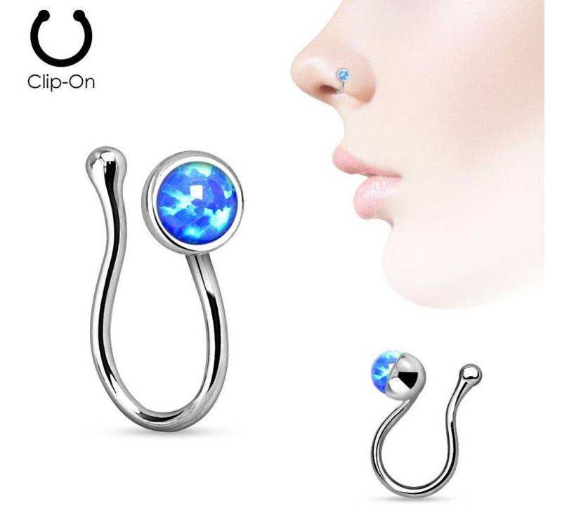 Order & Smile Schmuck Nasenpiercing Fake Nasenstecker: Opal Nasenpiercing ohne Loch von Order & Smile Schmuck