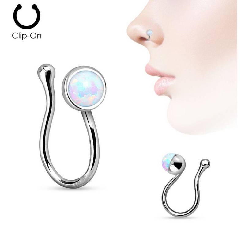 Order & Smile Schmuck Nasenpiercing Fake Nasenstecker: Opal Nasenpiercing ohne Loch von Order & Smile Schmuck