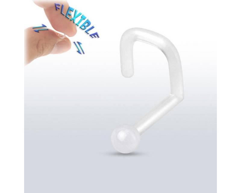 Order & Smile Schmuck Nasenpiercing Nasen Retainer: Nasenpiercing Spirale Bioflex durchsichtig von Order & Smile Schmuck