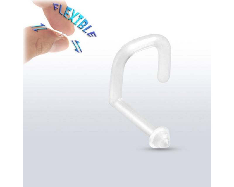 Order & Smile Schmuck Nasenpiercing Nasen Retainer: Nasenpiercing Spirale Bioflex durchsichtig von Order & Smile Schmuck