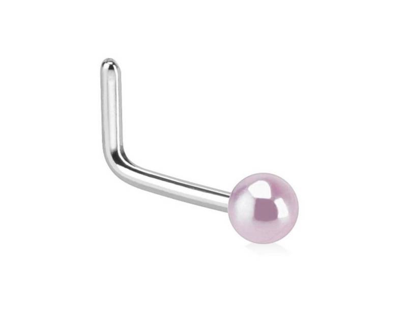 Order & Smile Schmuck Nasenpiercing Nasenpiercing Nasenstecker „Perle“ L-Form von Order & Smile Schmuck