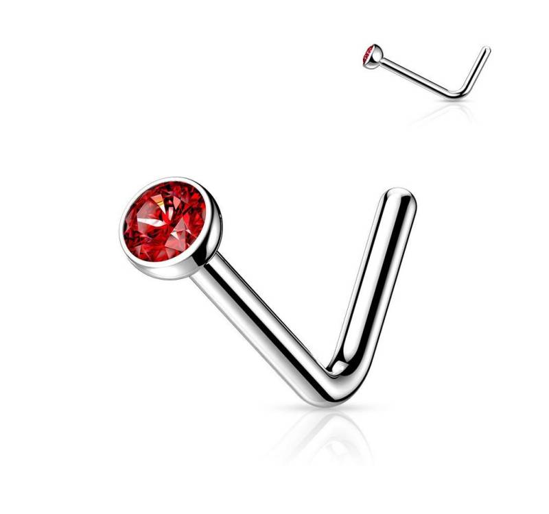 Order & Smile Schmuck Nasenpiercing Nasenstecker Titan: Nasenpiercing Kristall Stecker gebogen, pflegeleicht von Order & Smile Schmuck