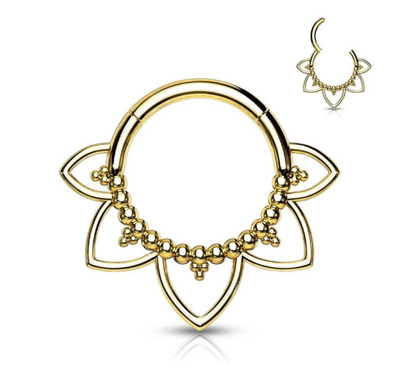 Order & Smile Schmuck Nasenpiercing Septum Clicker Piercing Lotus Blume, pflegeleicht von Order & Smile Schmuck