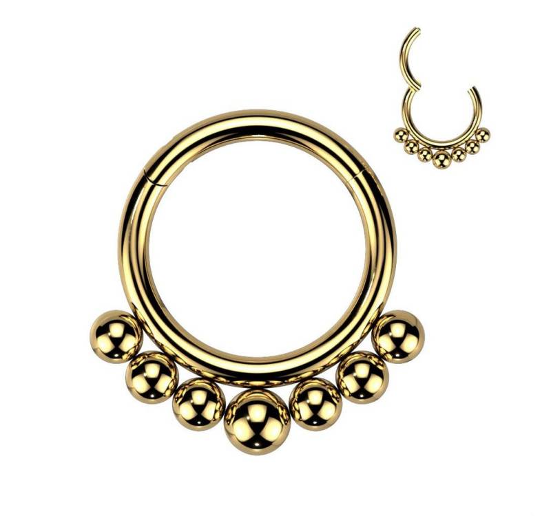 Order & Smile Schmuck Nasenpiercing Septum Clicker Piercing Titan Kugeln, pflegeleicht von Order & Smile Schmuck