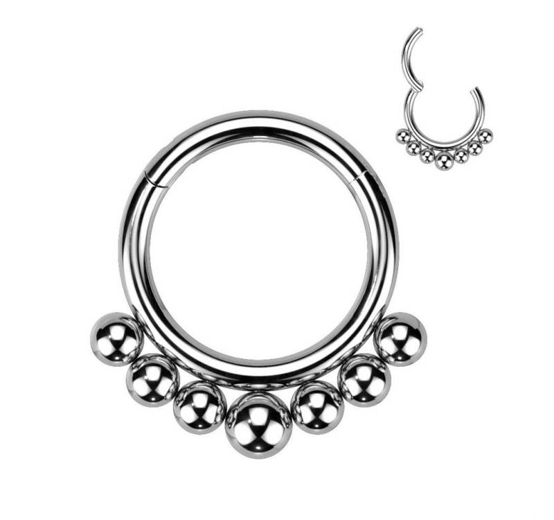 Order & Smile Schmuck Nasenpiercing Septum Clicker Piercing Titan Kugeln, pflegeleicht von Order & Smile Schmuck