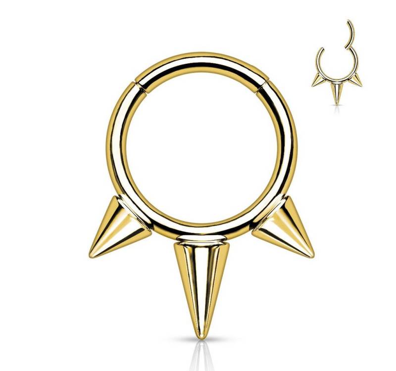Order & Smile Schmuck Nasenpiercing Septum Clicker Piercing Titan Spikes, pflegeleicht von Order & Smile Schmuck