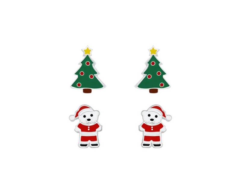 Order & Smile Schmuck Ohrstecker-Set 2er Set Kinder Ohrringe Silber 925 Ohrstecker „Weihnachten“ (Set, Set) von Order & Smile Schmuck