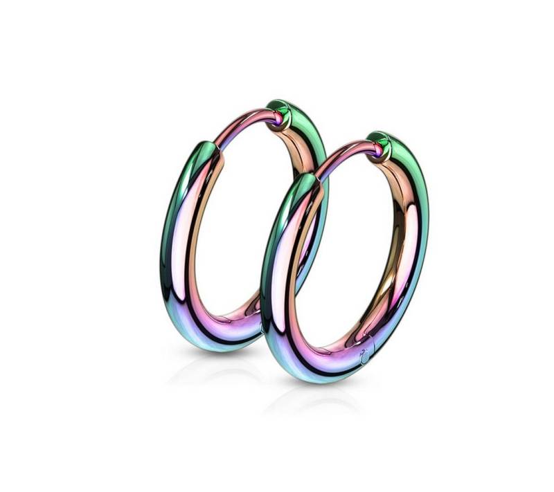 Order & Smile Schmuck Paar Creolen Creolen Ohrringe Regenbogen 10-20 mm von Order & Smile Schmuck