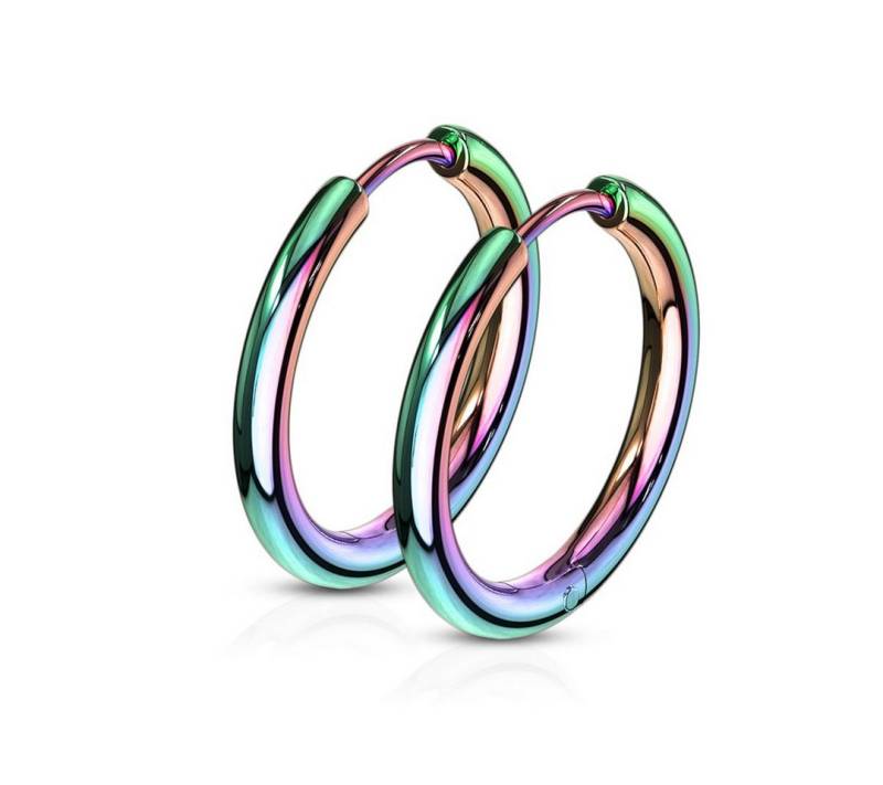 Order & Smile Schmuck Paar Creolen Creolen Ohrringe Regenbogen 10-20 mm von Order & Smile Schmuck