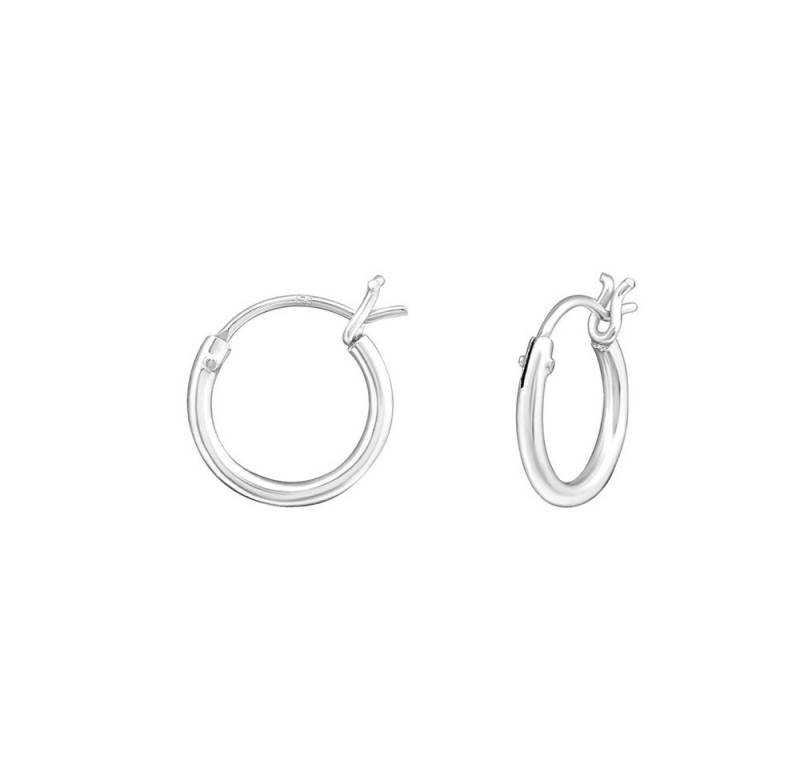 Order & Smile Schmuck Paar Creolen Creolen für Kinder: Mädchen Silber Ohrringe „leicht anzulegen“ von Order & Smile Schmuck