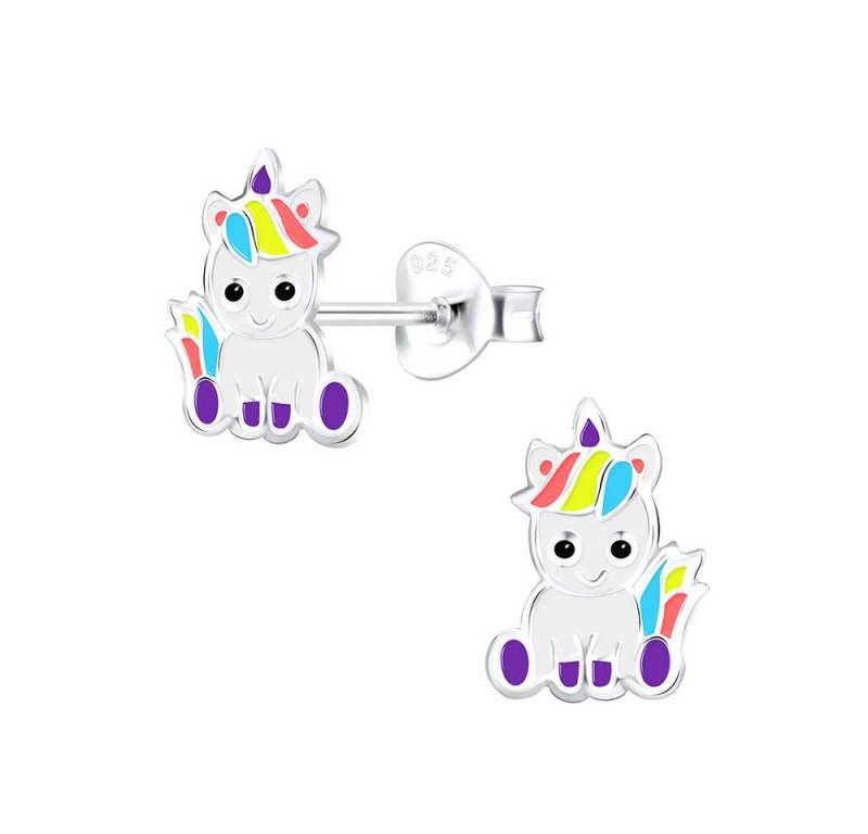 Order & Smile Schmuck Paar Ohrstecker Einhorn Ohrstecker: Bunte Kinder Ohrringe Silber 925 von Order & Smile Schmuck