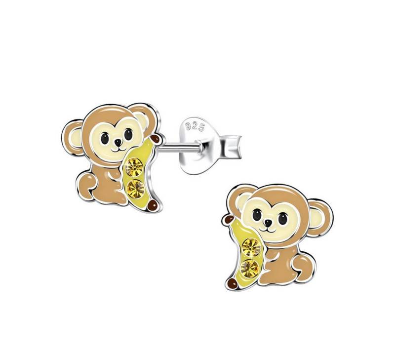 Order & Smile Schmuck Paar Ohrstecker Kinder Ohrstecker „Affe“: Ohrringe Silber 925 von Order & Smile Schmuck