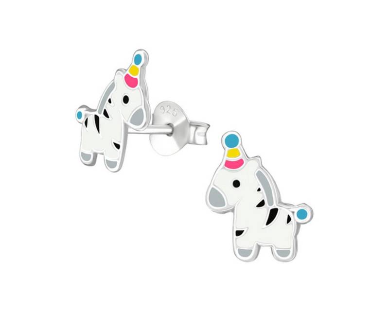 Order & Smile Schmuck Paar Ohrstecker Kinder-Ohrstecker: 925 Silber Ohrringe „Zirkus-Zebra“ von Order & Smile Schmuck