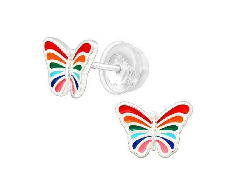 Order & Smile Schmuck Paar Ohrstecker Kinder Ohrstecker: Mädchen Ohrringe 925 Silber „Schmetterling“ von Order & Smile Schmuck