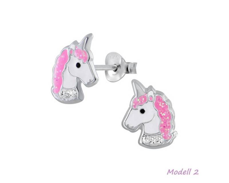 Order & Smile Schmuck Paar Ohrstecker Kinder Ohrstecker: Mädchen Ohrringe Silber „Einhorn“ von Order & Smile Schmuck