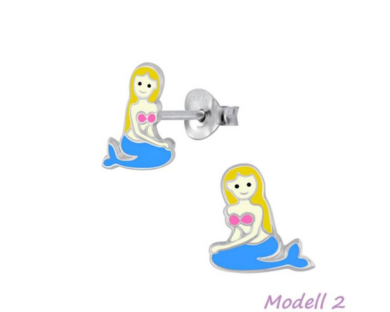 Order & Smile Schmuck Paar Ohrstecker Kinder Ohrstecker: Mädchen Ohrringe Silber „Meerjungfrau“ von Order & Smile Schmuck