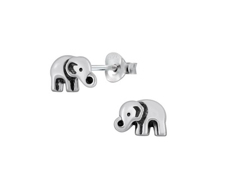 Order & Smile Schmuck Paar Ohrstecker Kinderohrstecker: Mädchen Ohrringe Silber „Elefant“ von Order & Smile Schmuck