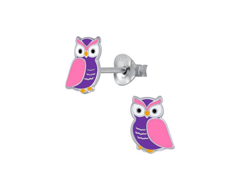 Order & Smile Schmuck Paar Ohrstecker Kinderohrstecker: Mädchen Ohrringe Silber „Eule“ von Order & Smile Schmuck