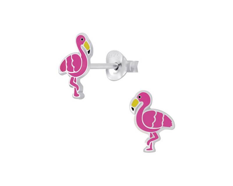Order & Smile Schmuck Paar Ohrstecker Kinderohrstecker: Mädchen Ohrringe Silber „Flamingo“ von Order & Smile Schmuck