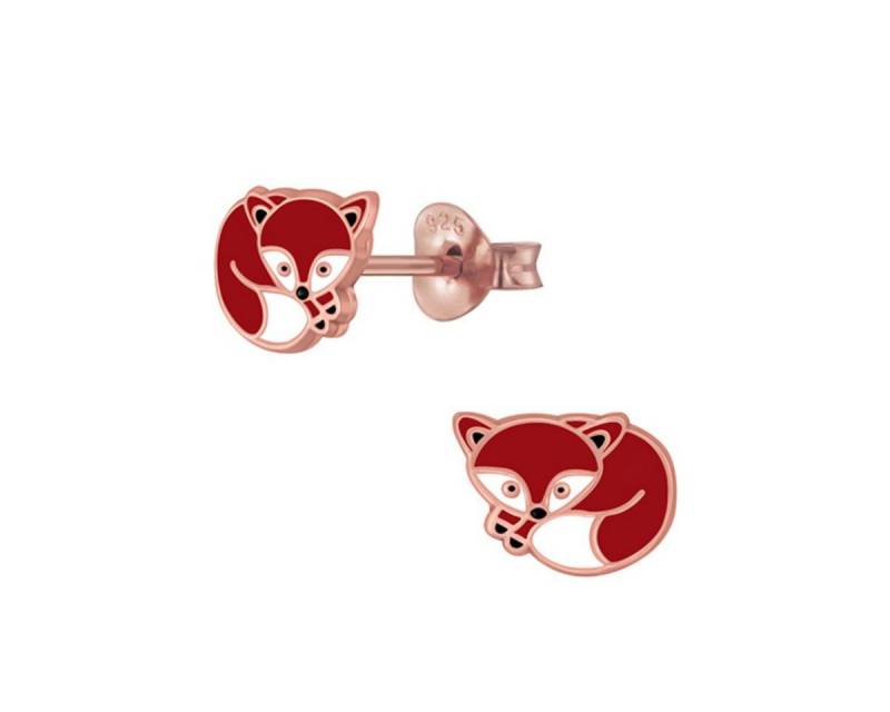 Order & Smile Schmuck Paar Ohrstecker Kinderohrstecker: Mädchen Ohrringe Silber „Fuchs“ von Order & Smile Schmuck