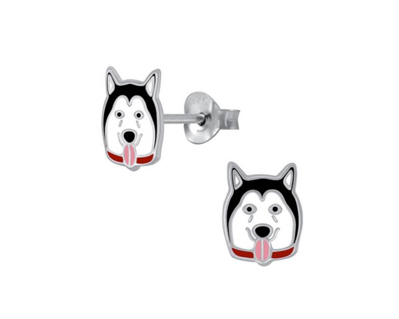 Order & Smile Schmuck Paar Ohrstecker Kinderohrstecker: Mädchen Ohrringe Silber „Husky“ von Order & Smile Schmuck
