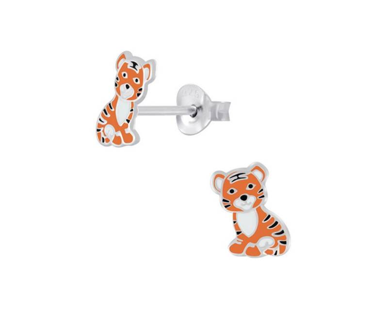 Order & Smile Schmuck Paar Ohrstecker Kinderohrstecker: Mädchen Ohrringe Silber „Tiger“ von Order & Smile Schmuck