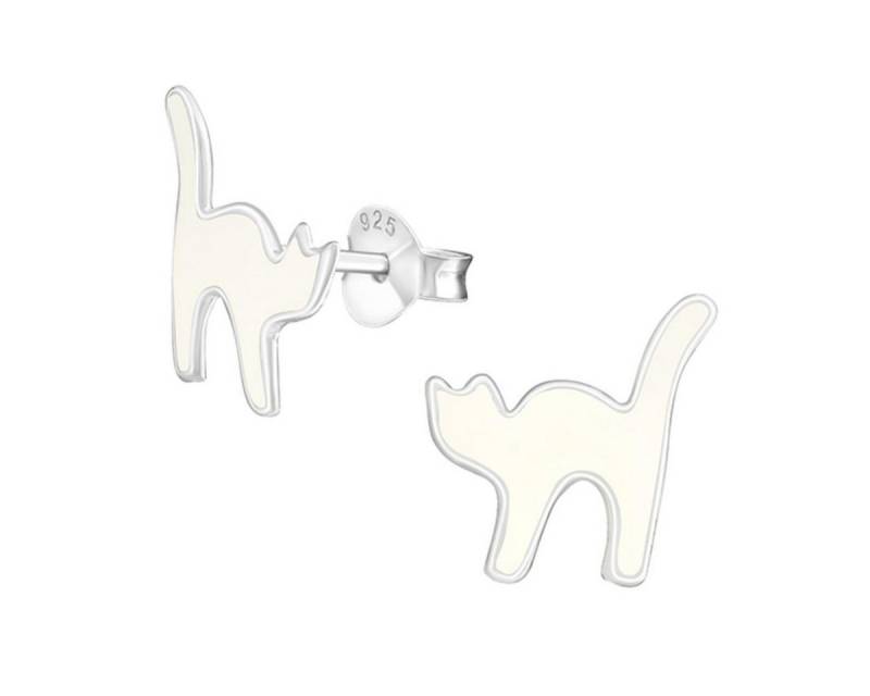 Order & Smile Schmuck Paar Ohrstecker Kinderohrstecker: Silber Ohrringe für Mädchen und Damen „Katze“ von Order & Smile Schmuck