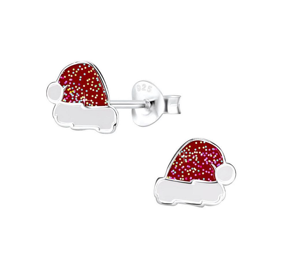 Order & Smile Schmuck Paar Ohrstecker Ohrstecker Nikolaus Mütze: Kinder Ohrringe Silber 925 von Order & Smile Schmuck