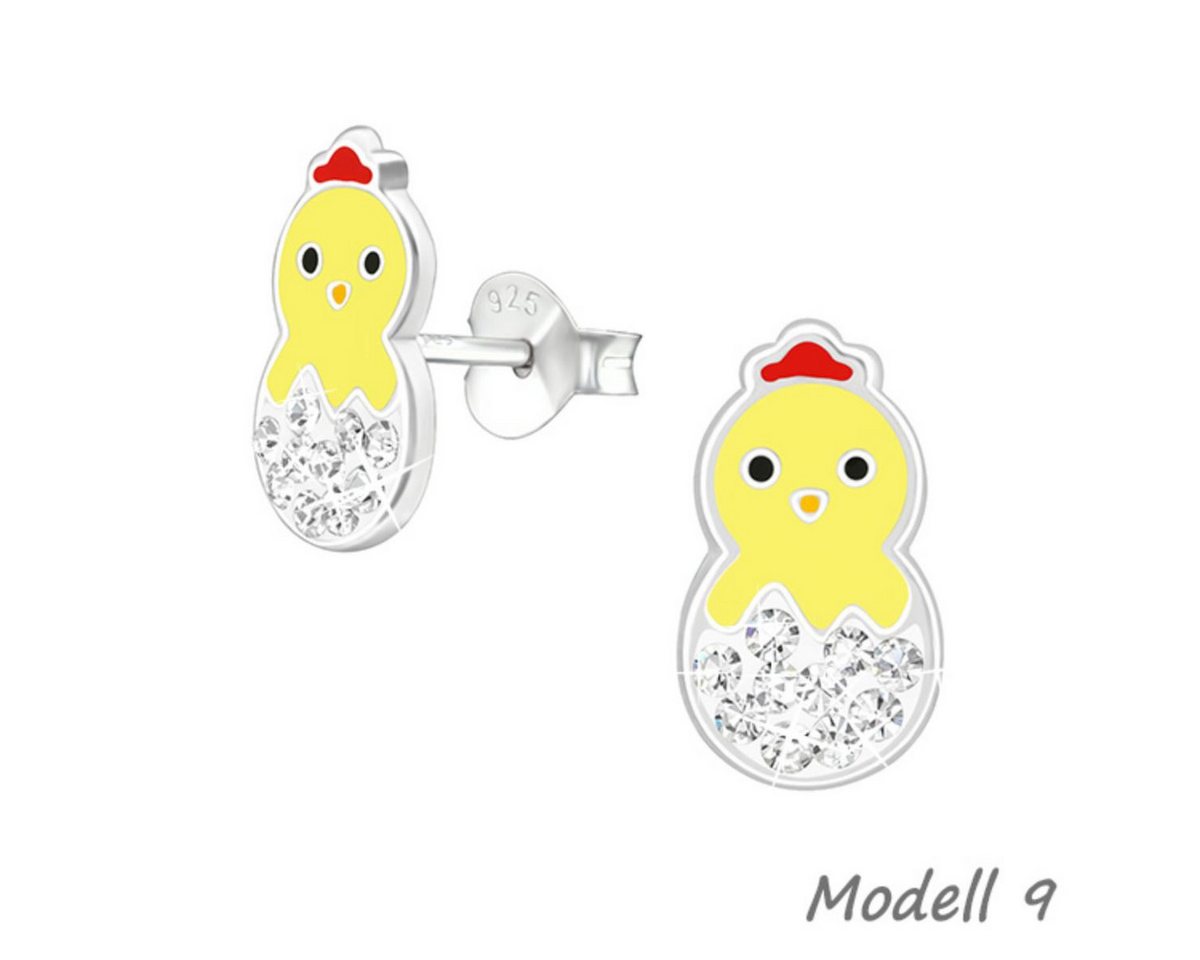 Order & Smile Schmuck Paar Ohrstecker Ohrstecker Ostern: 925 Silber Kinder Ohrringe „Hase, Küken, Osterei“ von Order & Smile Schmuck