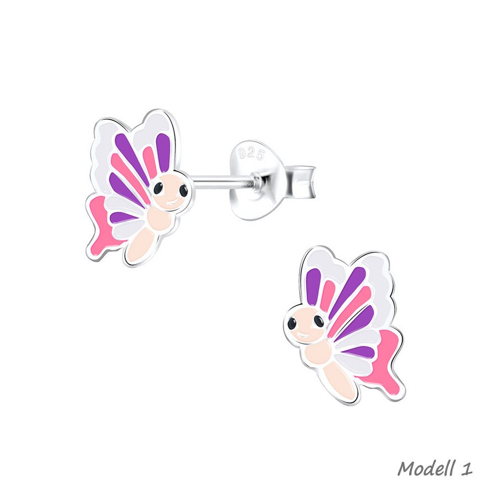 Order & Smile Schmuck Paar Ohrstecker Schmetterling Ohrstecker: Kinder Ohrringe Silber 925 von Order & Smile Schmuck