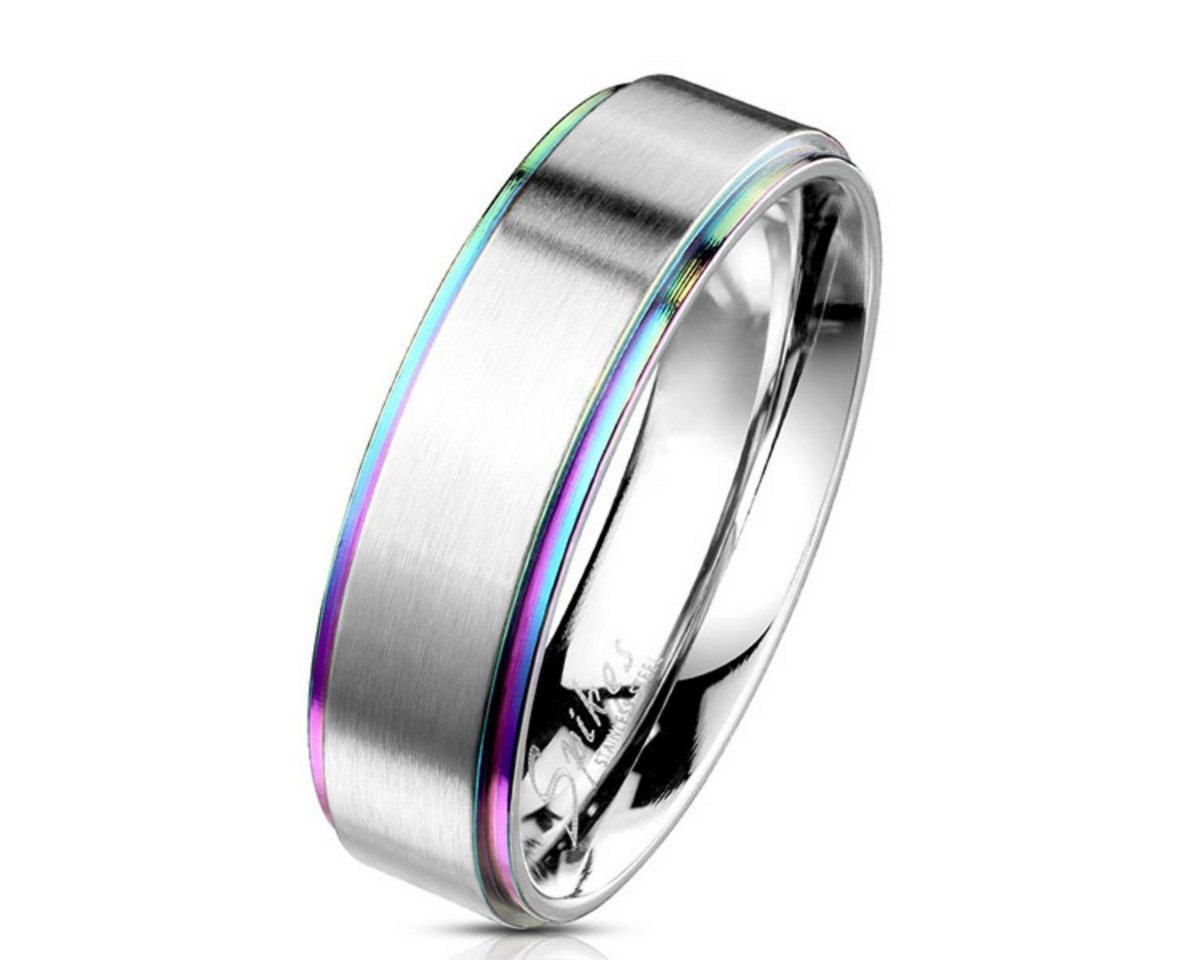 Order & Smile Schmuck Partnerring Regenbogen Ring Edelstahl / Pride Partnerring für Damen & Herren von Order & Smile Schmuck