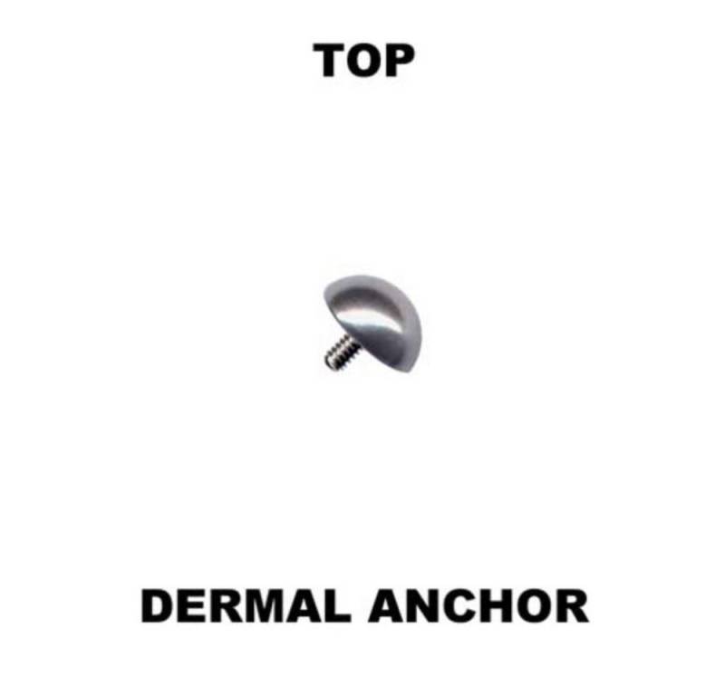 Order & Smile Schmuck Piercing-Implantat Dermal Anchor Aufsatz Halbkugel: Microdermal Hautanker Piercing von Order & Smile Schmuck