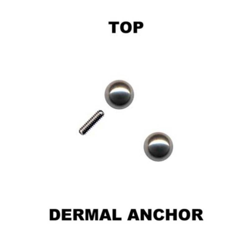 Order & Smile Schmuck Piercing-Implantat Dermal Anchor Aufsatz Kugel: Microdermal Hautanker Piercing von Order & Smile Schmuck