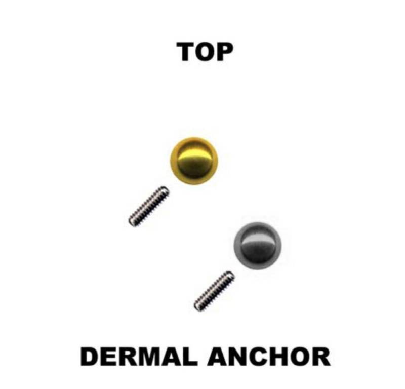 Order & Smile Schmuck Piercing-Implantat Dermal Anchor Aufsatz: Microdermal Hautanker Piercing Kugel von Order & Smile Schmuck