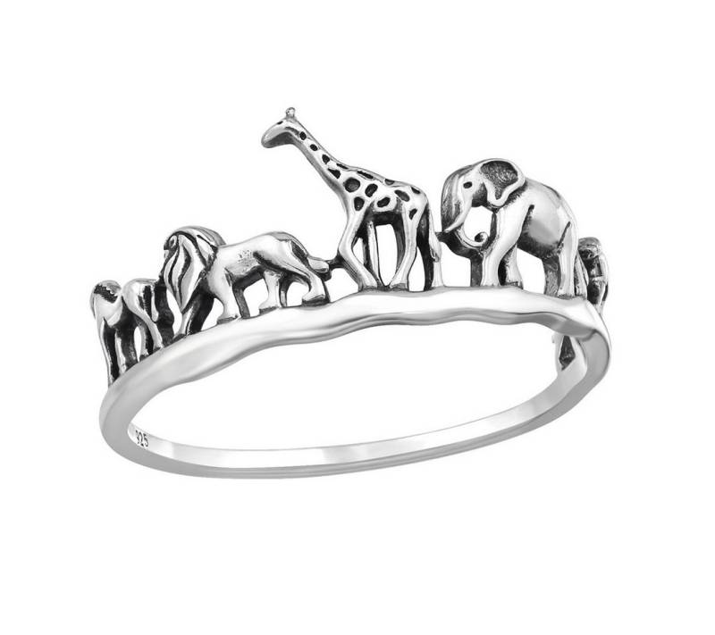 Order & Smile Schmuck Silberring Ring mit Tieren „Safari“ Silber 925 von Order & Smile Schmuck