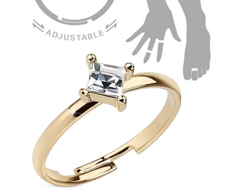Order & Smile Schmuck Zehenring Mid Ring / Knöchel-Ring / Zehenring verstellbar „Zirkonia“ von Order & Smile Schmuck