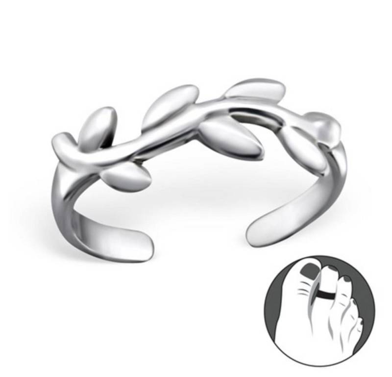 Order & Smile Schmuck Zehenring Silber Zehenring Blätter, gestempelt von Order & Smile Schmuck