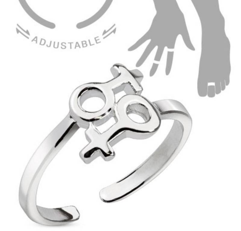 Order & Smile Schmuck Zehenring Zehenring „Gay Pride Female“ von Order & Smile Schmuck