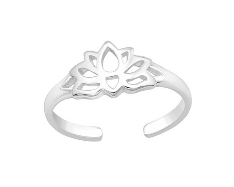 Order & Smile Schmuck Zehenring Zehenring Lotus: Zehring Silber 925 „Lotusblume“, gestempelt von Order & Smile Schmuck