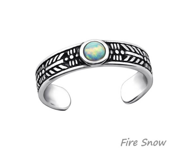 Order & Smile Schmuck Zehenring Zehenring Silber 925: Bali Zehring mit Opal, gestempelt von Order & Smile Schmuck