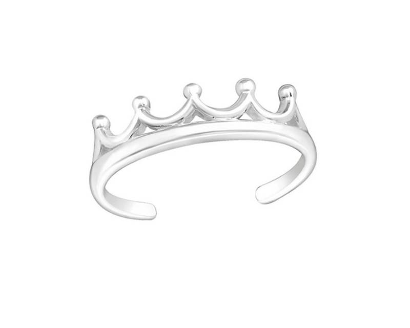 Order & Smile Schmuck Zehenring Zehenring Silber 925: Zehring „Krone“, gestempelt von Order & Smile Schmuck