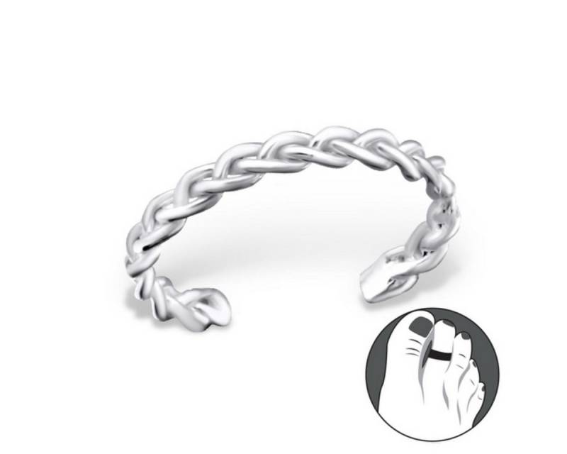 Order & Smile Schmuck Zehenring Zehenring Silber 925: Zehring geflochten, gestempelt von Order & Smile Schmuck