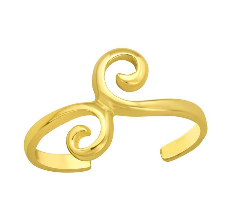 Order & Smile Schmuck Zehenring Zehenring Silber 925: Zehring gold „Spirale“, gestempelt von Order & Smile Schmuck