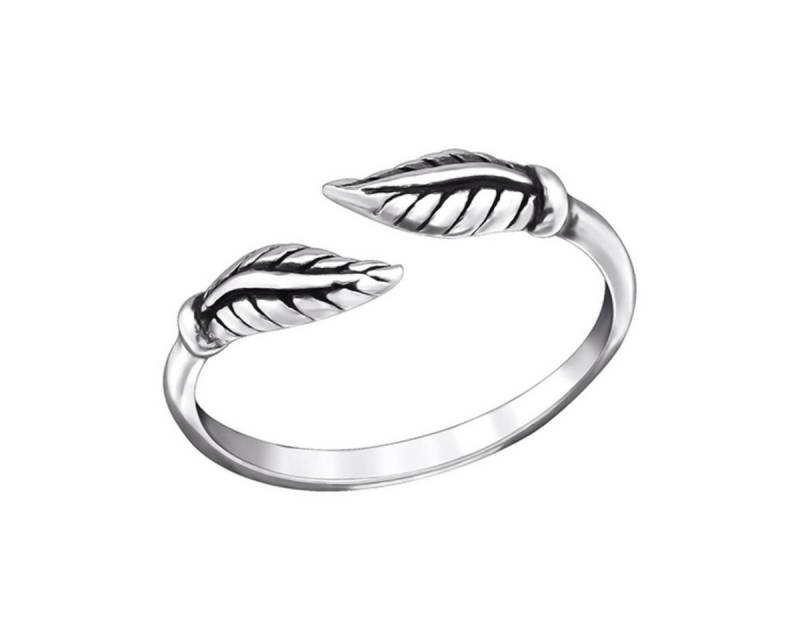 Order & Smile Schmuck Zehenring Zehenring Silber 925: Zehring mit Federn / Blättern, gestempelt von Order & Smile Schmuck