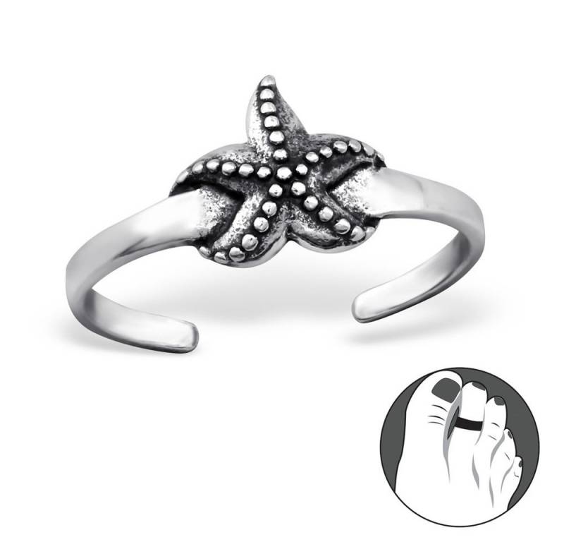 Order & Smile Schmuck Zehenring Zehenring Silber 925: Zehring mit Seestern, gestempelt von Order & Smile Schmuck