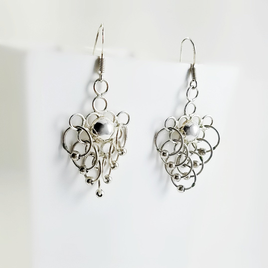 Kreis Baumeln Ohrringe - Mod Sterling Silber Chandelier Vintage Kreis Baumeln Ohrringe - Mod Sterling Silber Chandelier Vintage von OrderOfDisorder