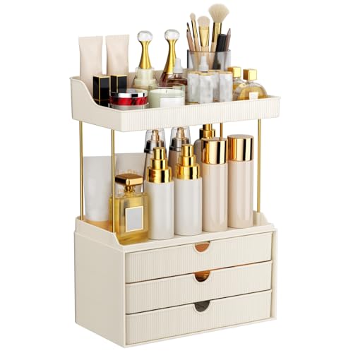 OrderlyGo Make up Orgnizer Kosmetikaufbewahrung Organizer –Weiss von OrderlyGo